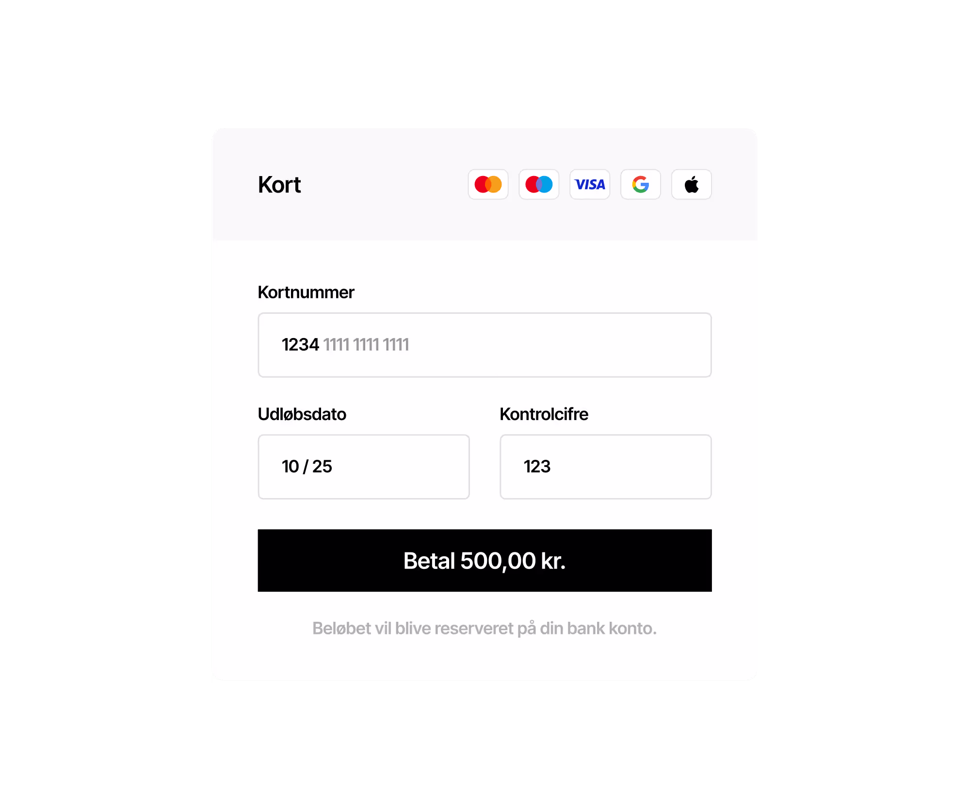 Flatpay online checkout sheet on the brand surface