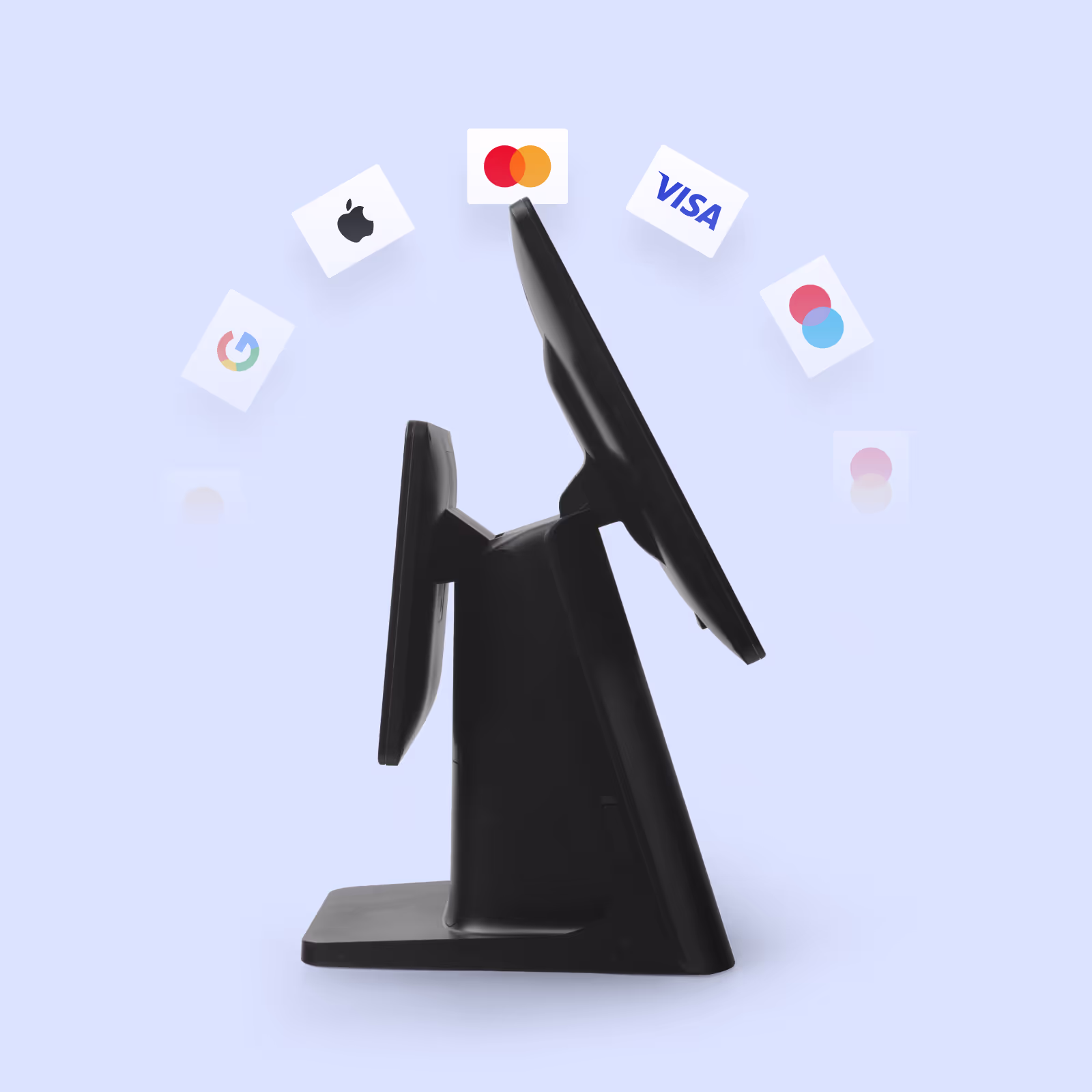 POS feature — low fees marketing composition